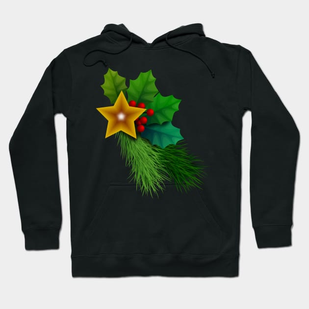 Christmas Holly Berry Tree Decoration Hoodie by holidaystore